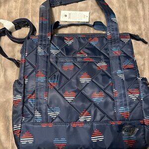 Lug Yacht Zip Tote - Hearts Liberty - NWT